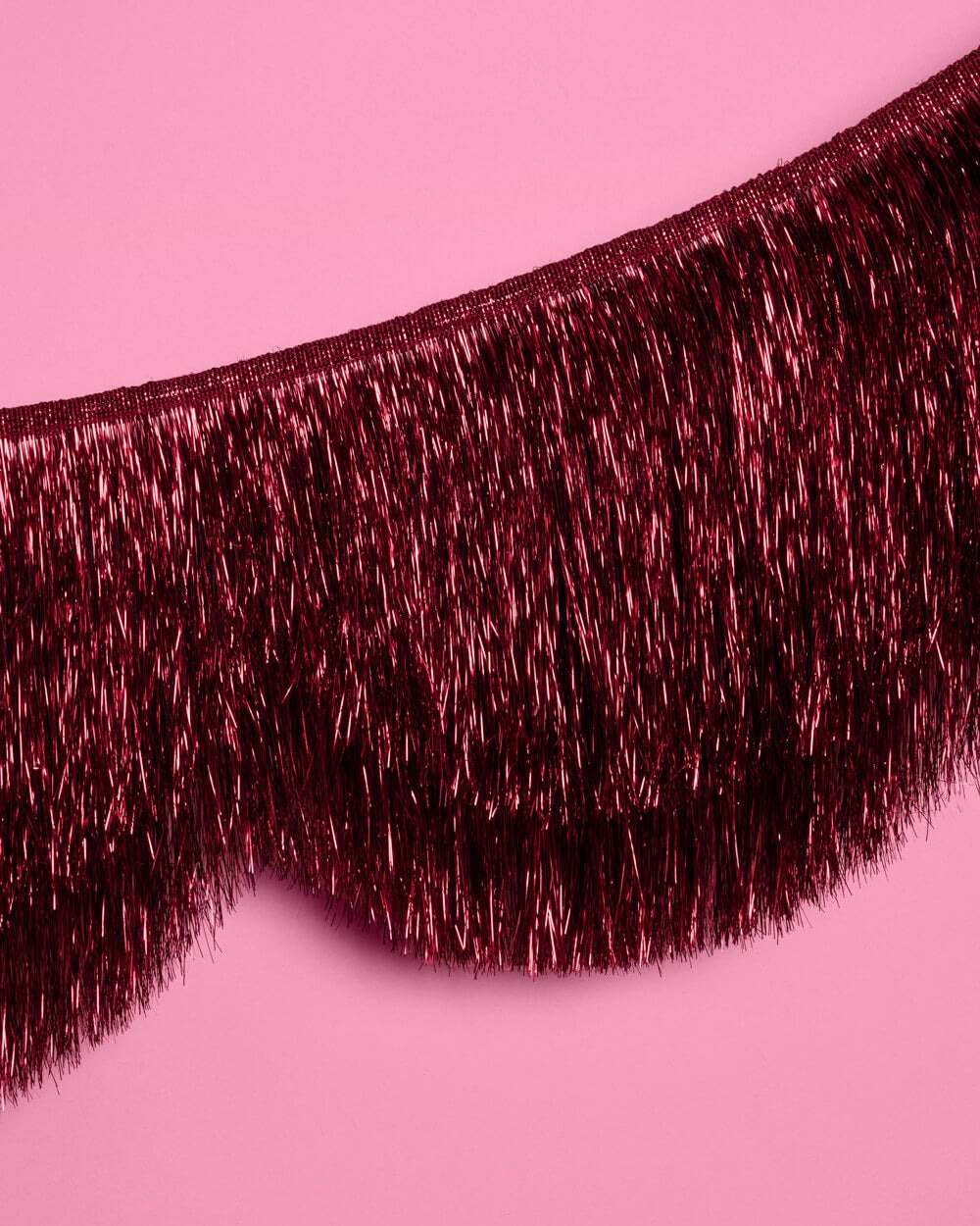 Burgundy Scallop Fringe Banner