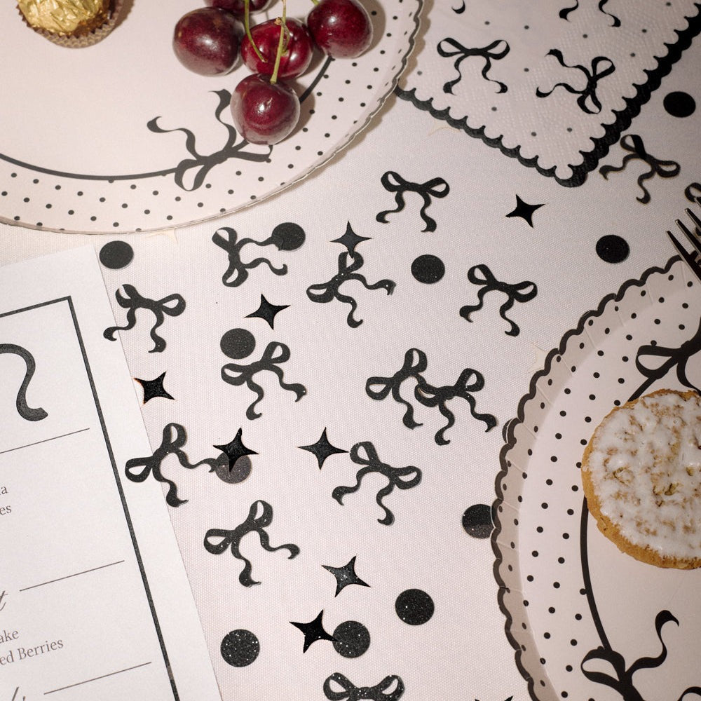 Black Bow Confetti