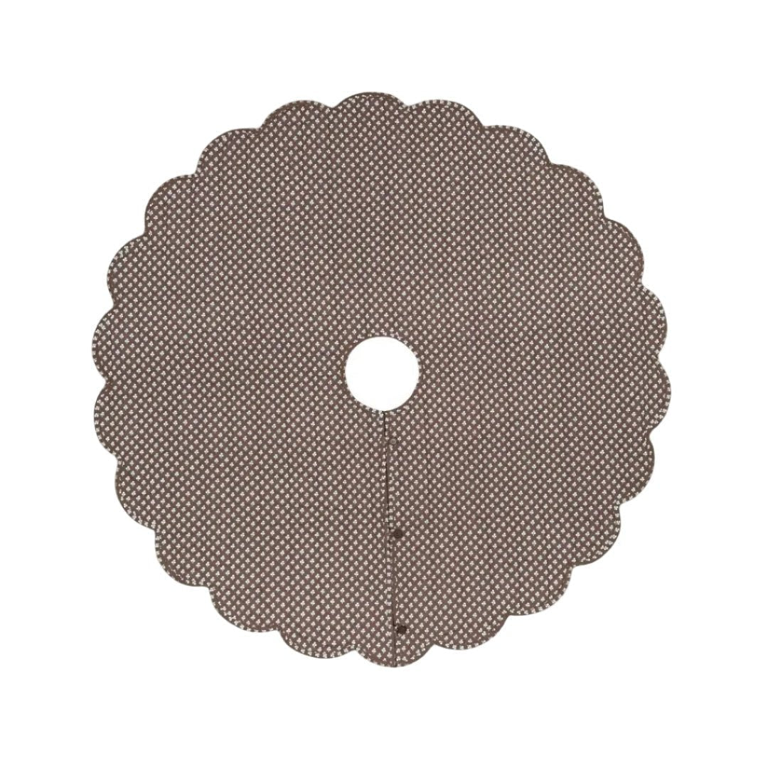 Constance Chocolate Reversible Scalloped Tree Skirt