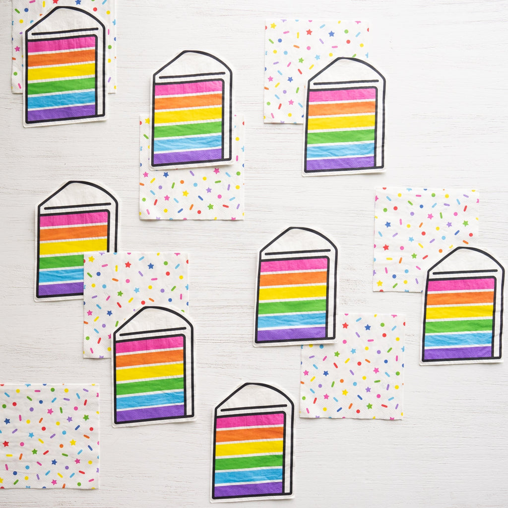 Sprinkles & Smiles Cake Slice Die Cut Napkins