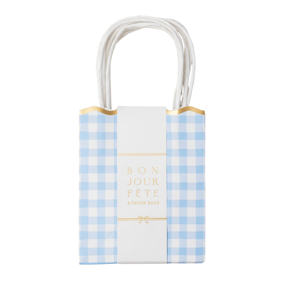 Sky Blue Gingham Favor Bags