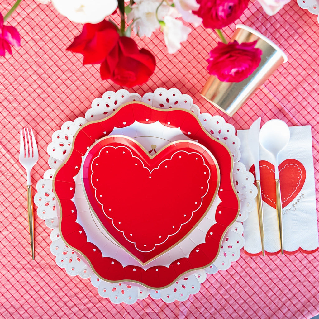 Elegant Valentine Dinner Plates