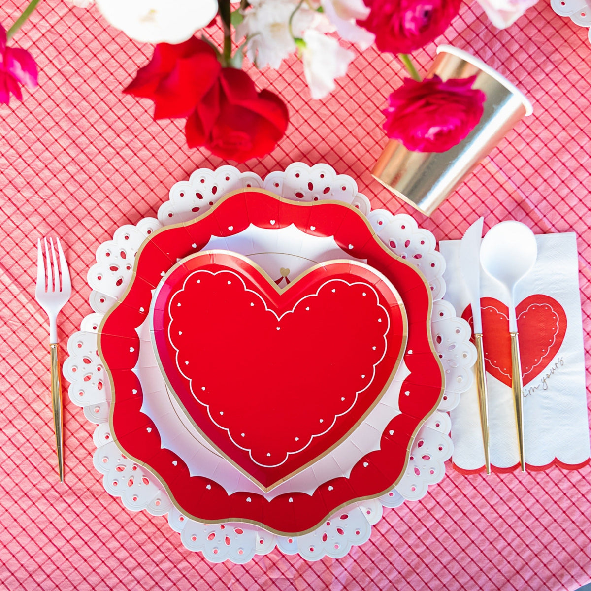 Elegant Valentine Dinner Plates