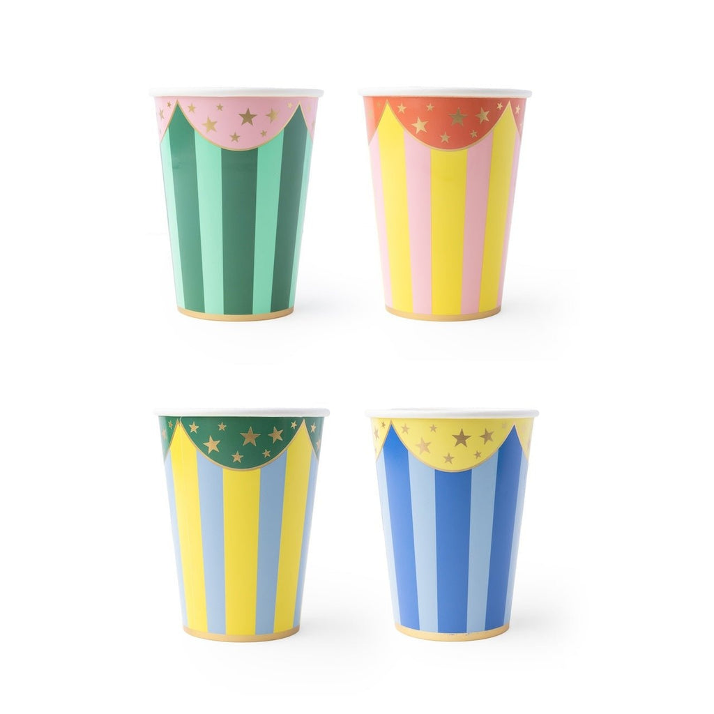 Multicolor Stripe Cups