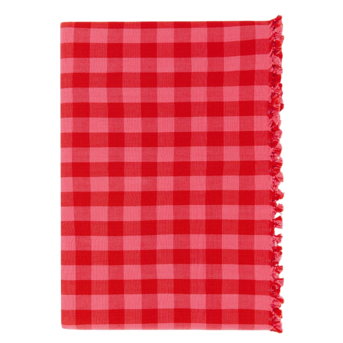 Gingham Guava Tablecloth