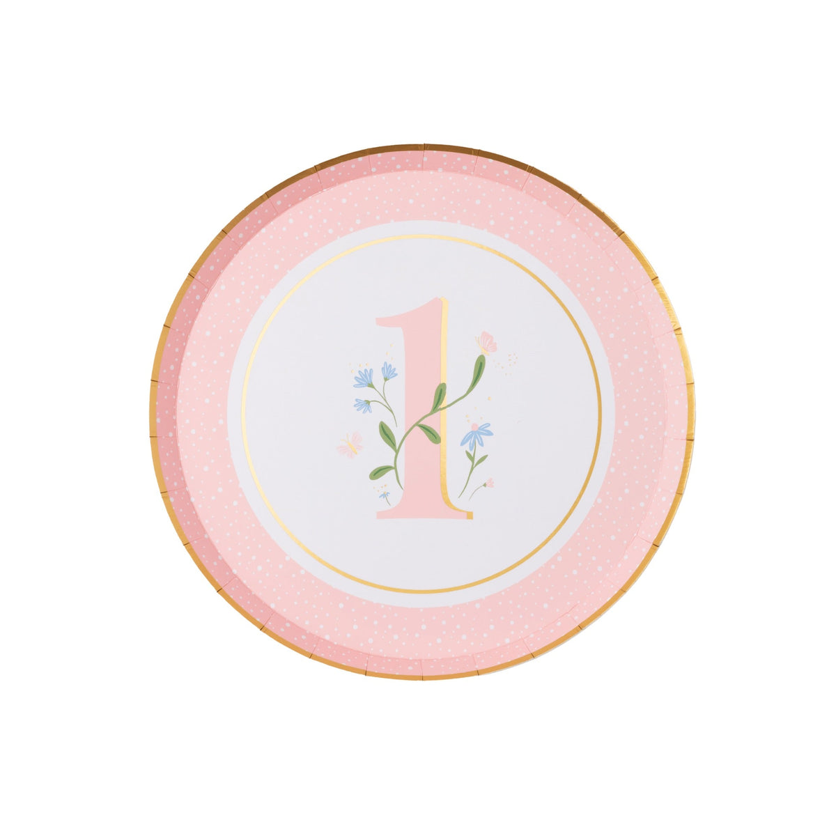 1st Birthday Petal Pink Small Plates