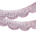 Silver Iridescent Fringe Scalloped Banner