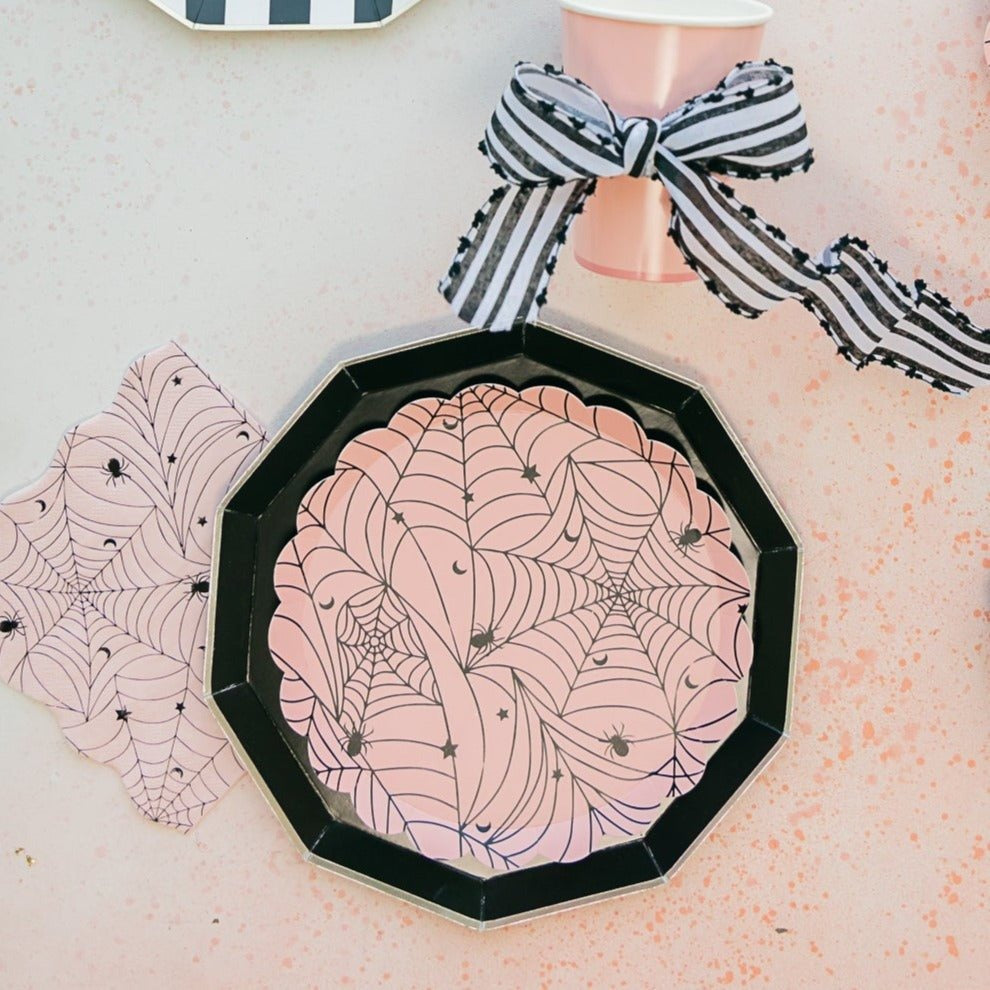 Pink Spider Web Small Plates