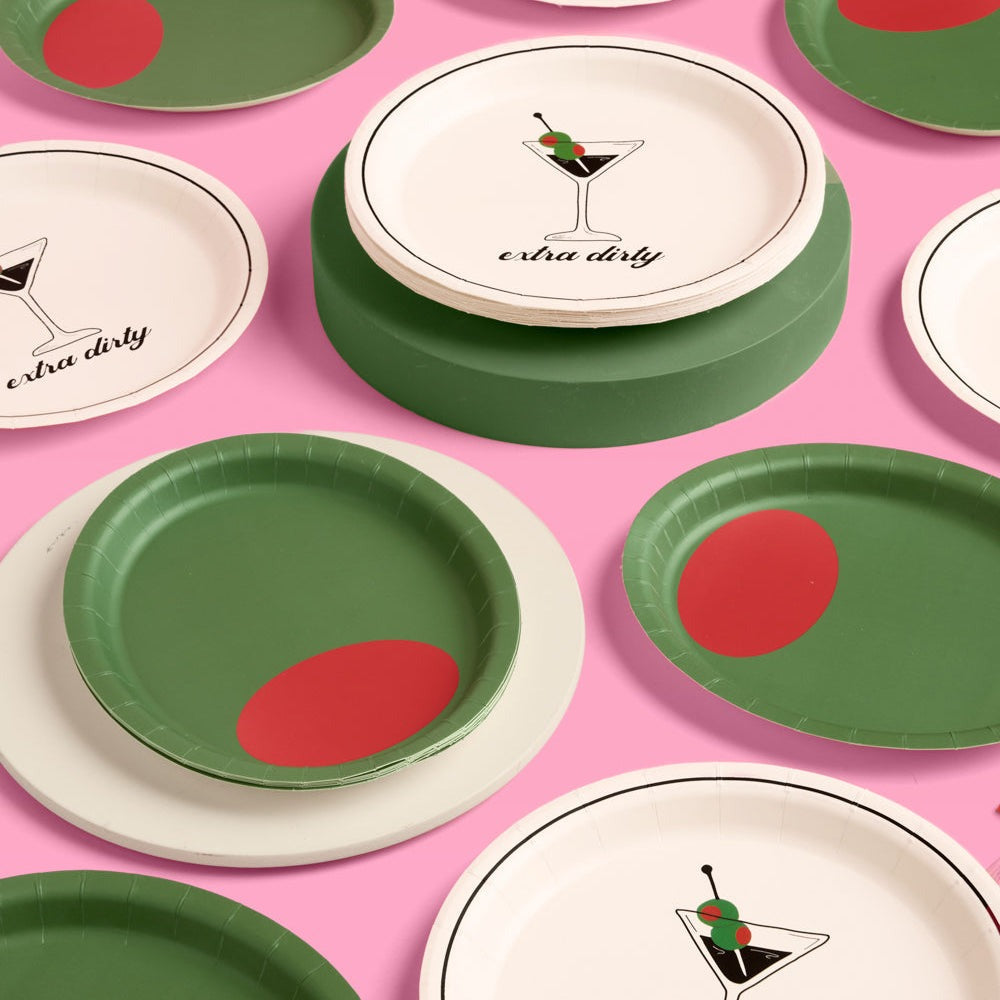 Extra Dirty Martini Plate Set