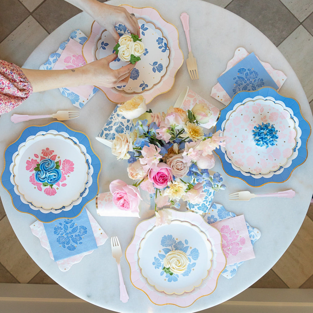 Petal Pink Elegant Floral Dinner Plates