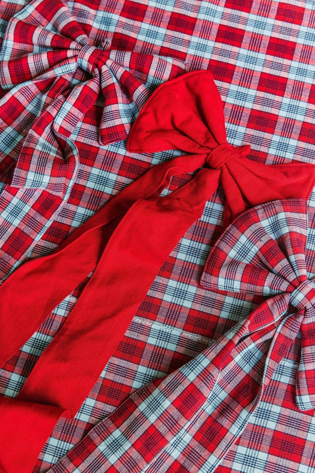 Solid Red Fabric Bow