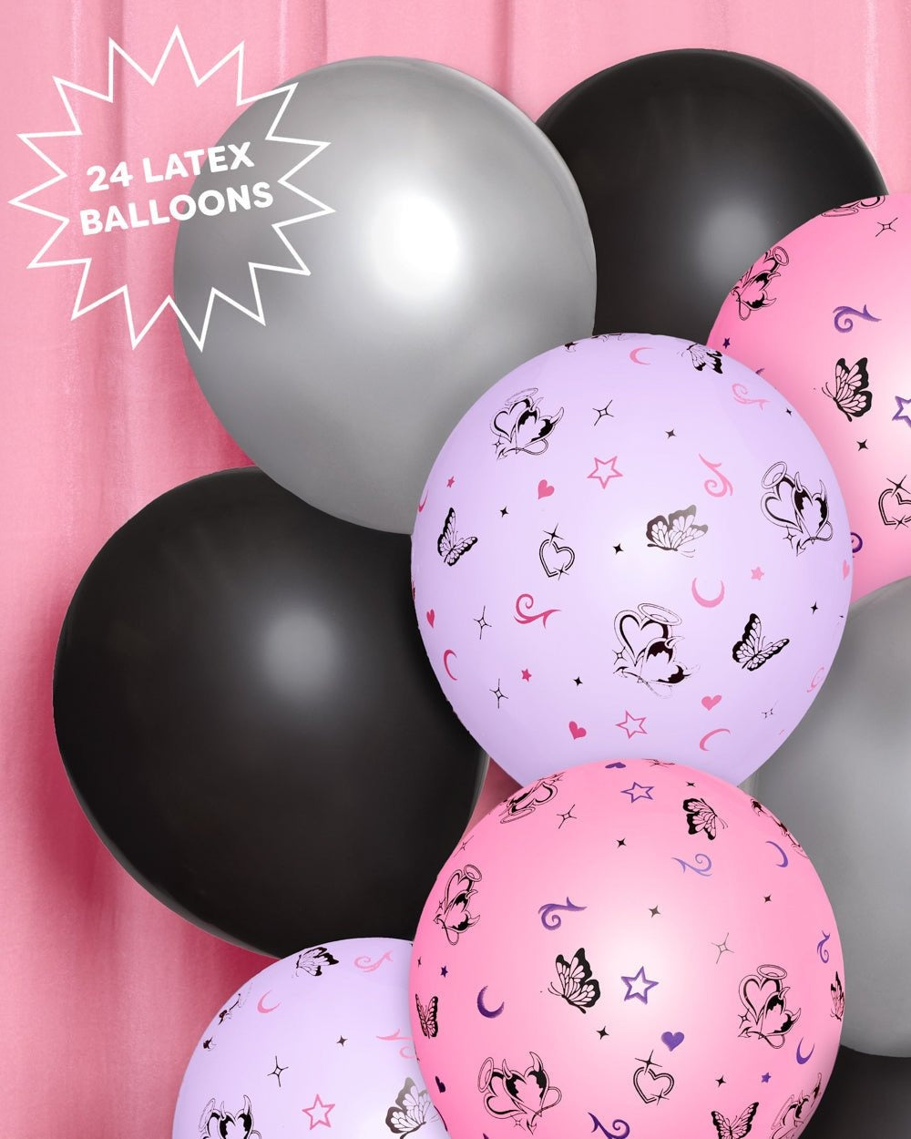 Y2K Butterfly Latex Balloons