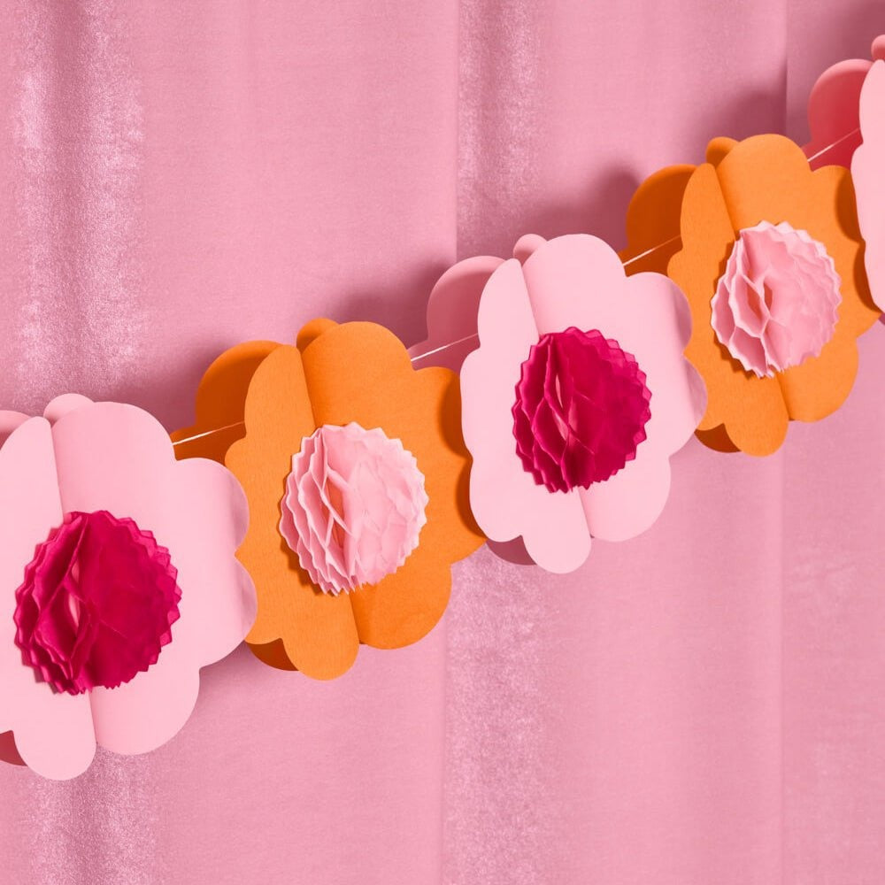 Groovy Flower Honeycomb Banner