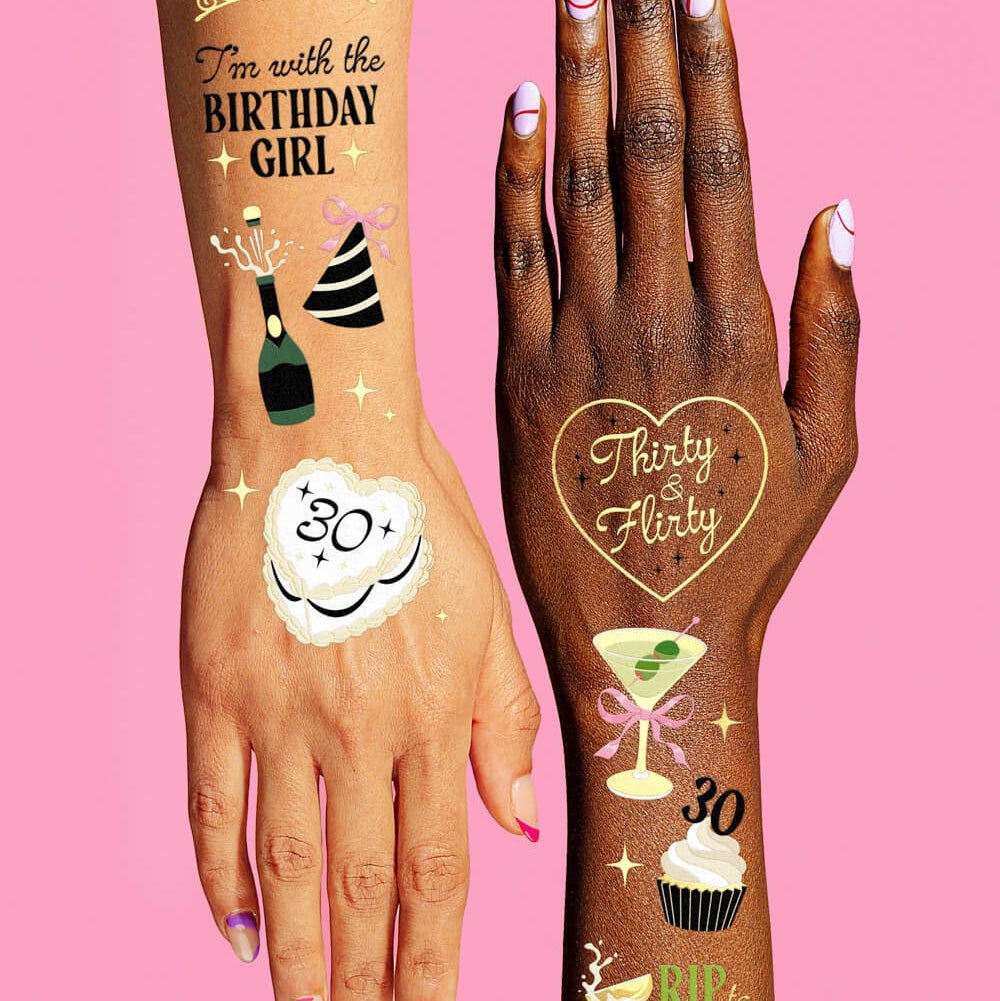 Dirty 30 Birthday Temporary Tattoos