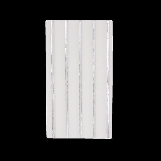 Silver Signature Stripe Guest Towels