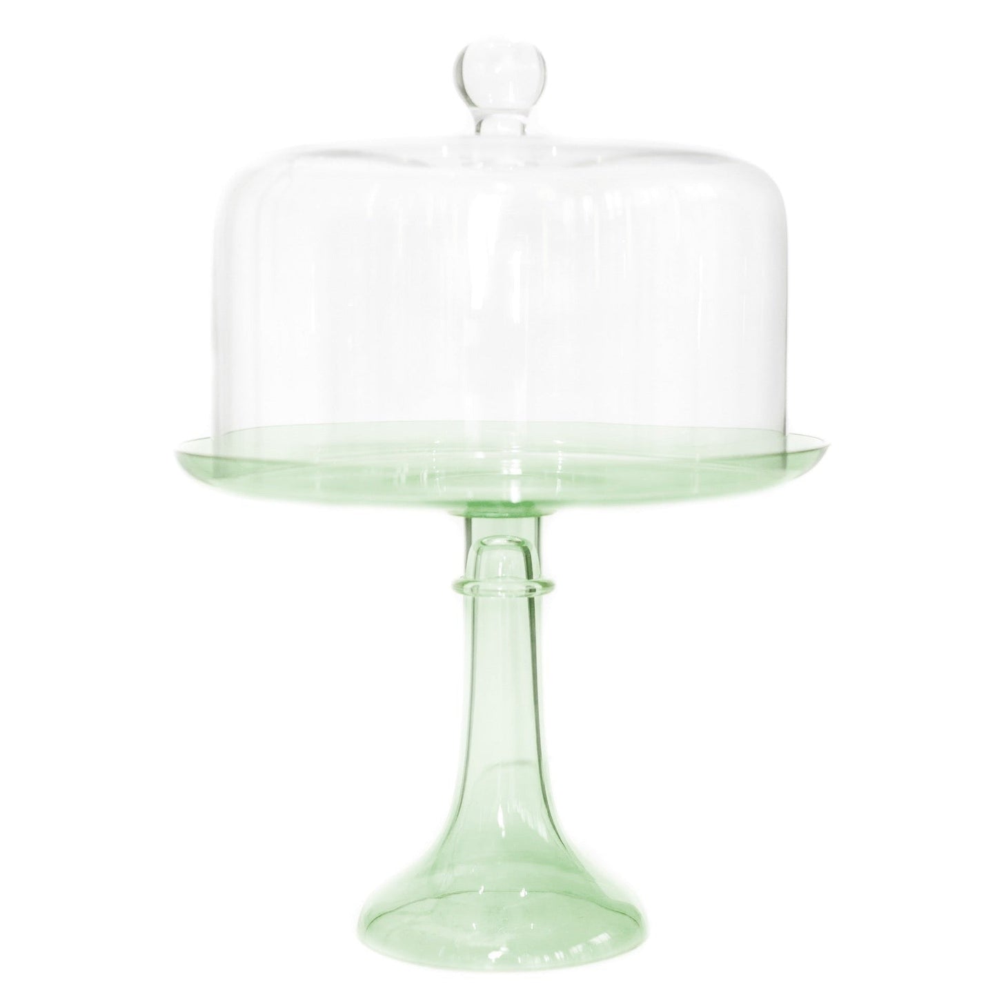 Mint Green Glass Cake Stand