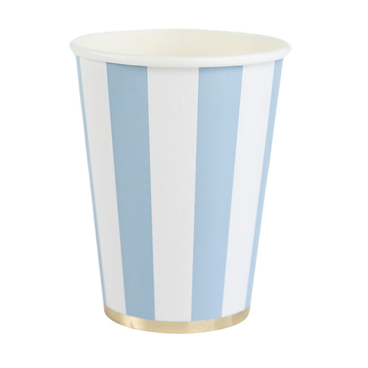 Sky Blue Signature Cabana Stripe Cups