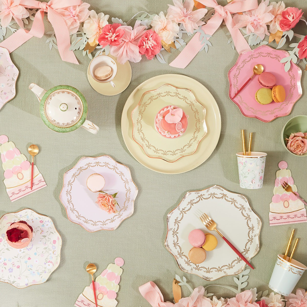 Meri Meri X Laduree Paris Floral Party Cups
