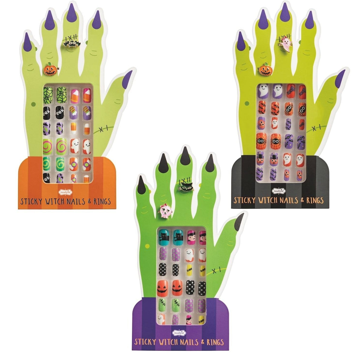Halloween Press On Nails & Ring Set