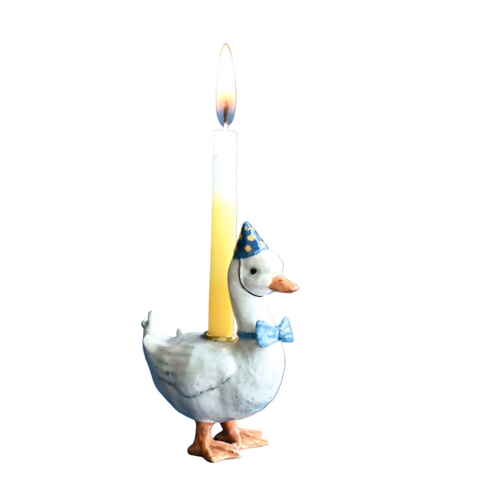 Blue Goose Birthday Candle Holder