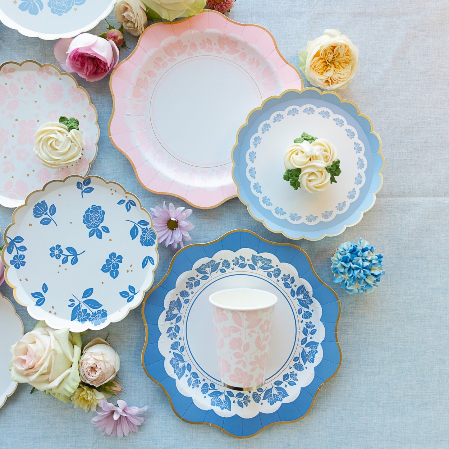 Petal Pink Elegant Floral Cups