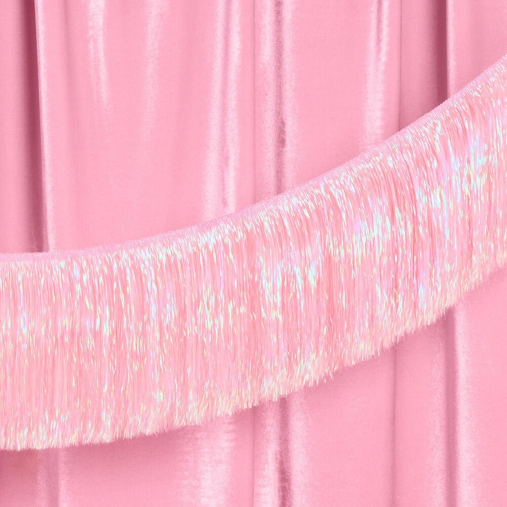 Light Pink Iridescent Fringe Banner