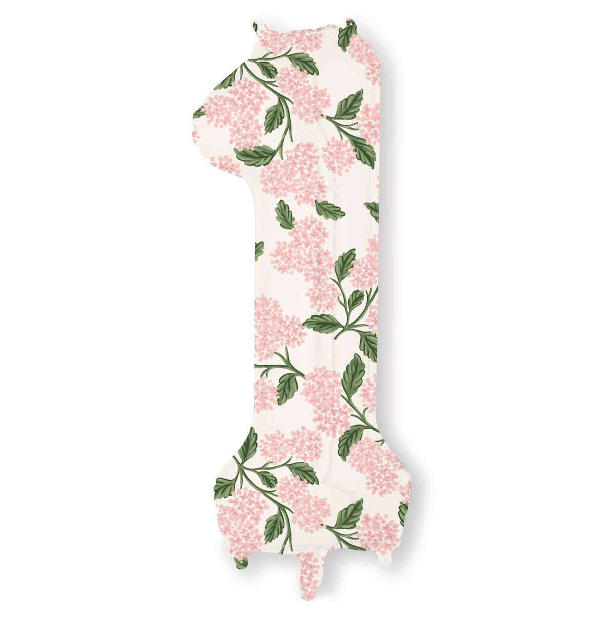 Pink Hydrangea Number Foil Balloon