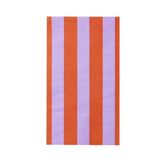 Sunkissed Orange & Lilac Signature Cabana Stripe Guest Towels