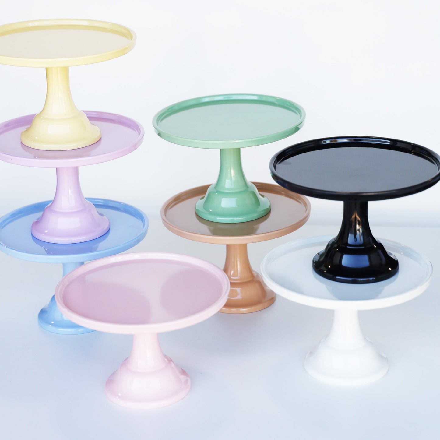 Small Ink Black Melamine Cake Stand
