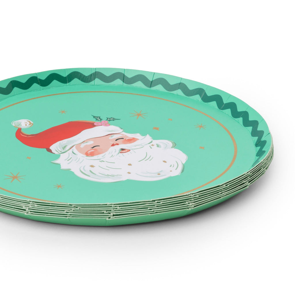 Red & Green Jolly Santa Small Plates