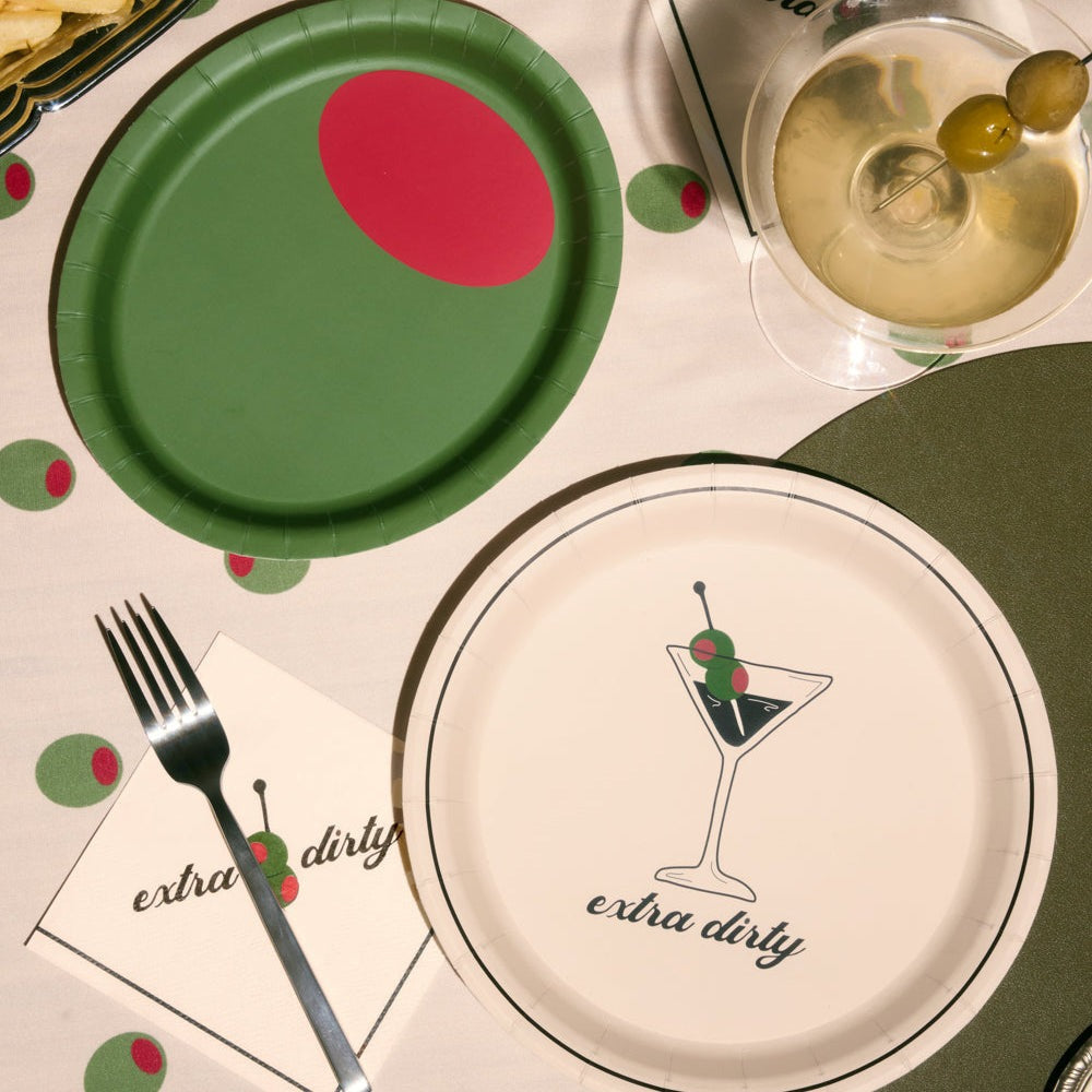 Extra Dirty Martini Plate Set