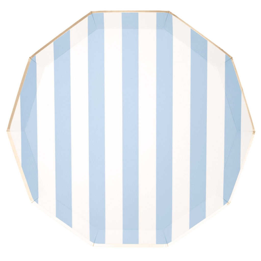 Sky Blue Signature Cabana Stripe Plates