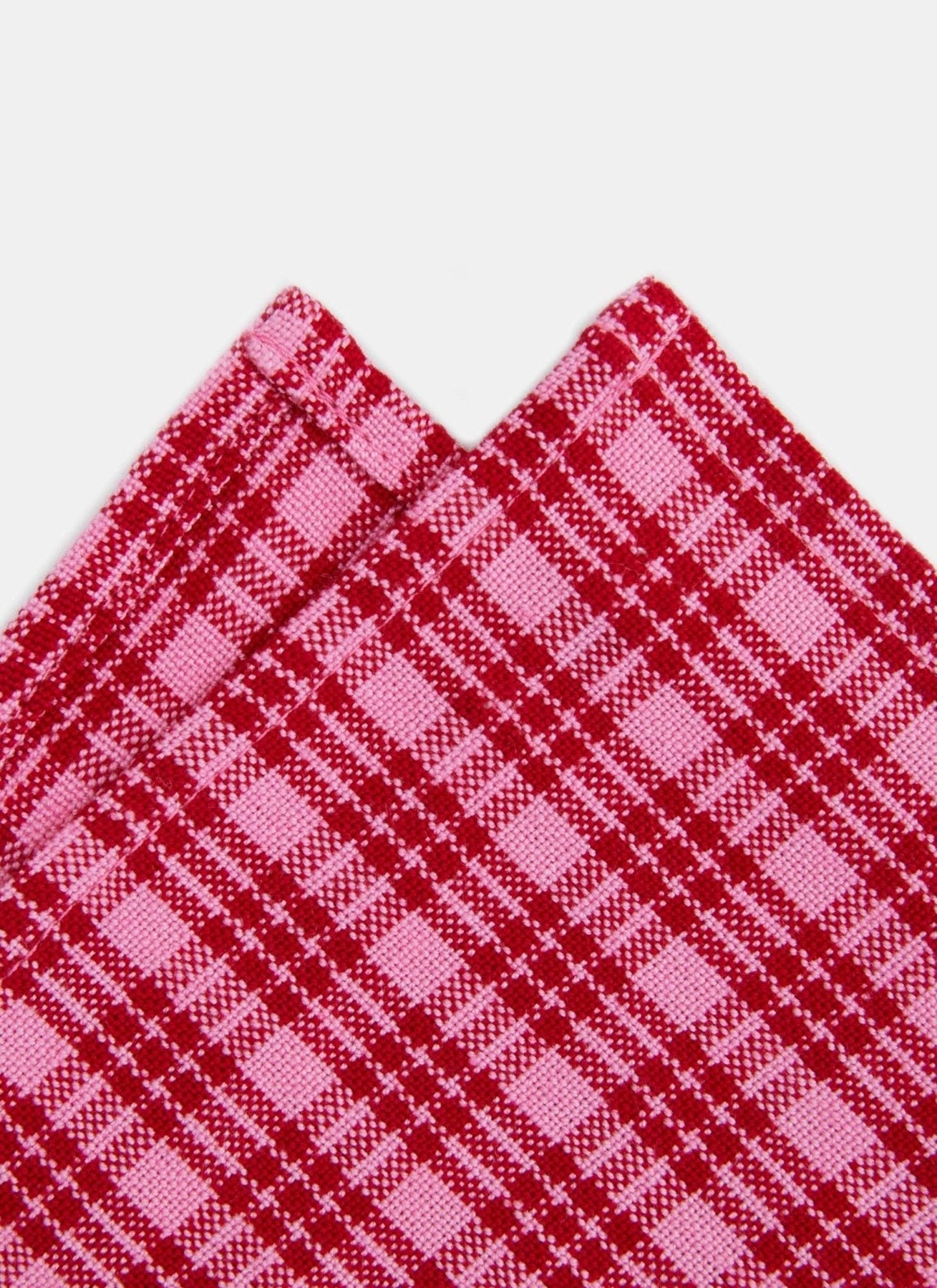 Katherine Plaid Red & Pink Napkins