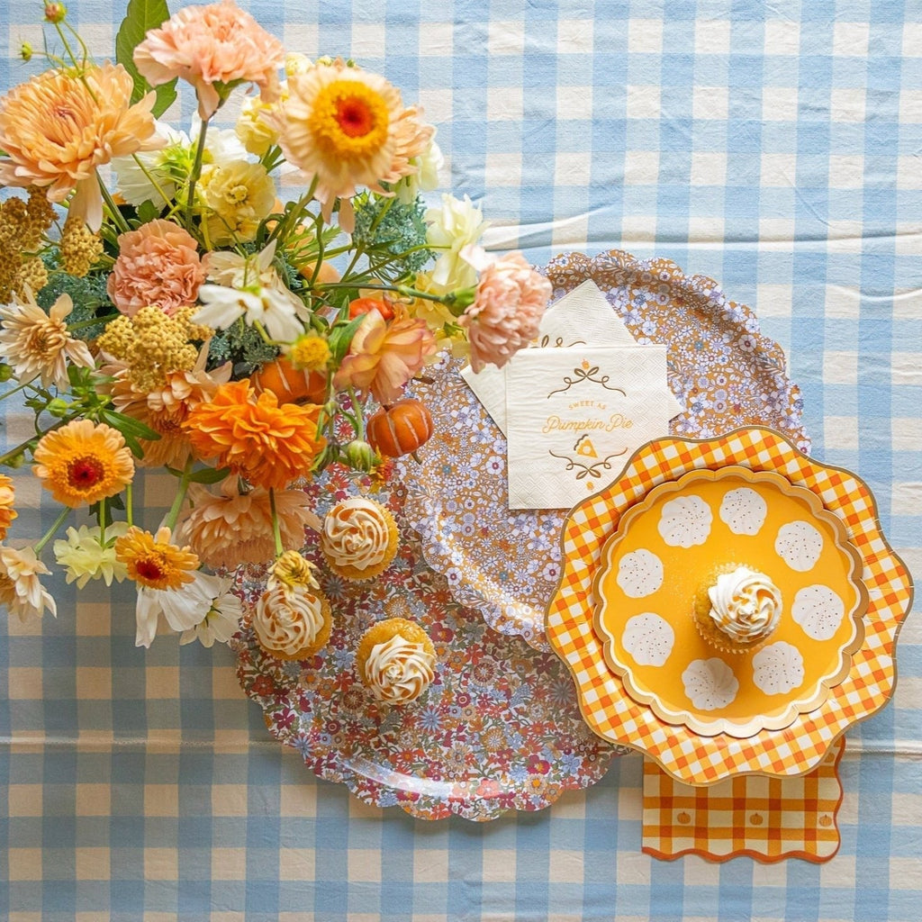 Elegant Fall Plaid Dinner Plates