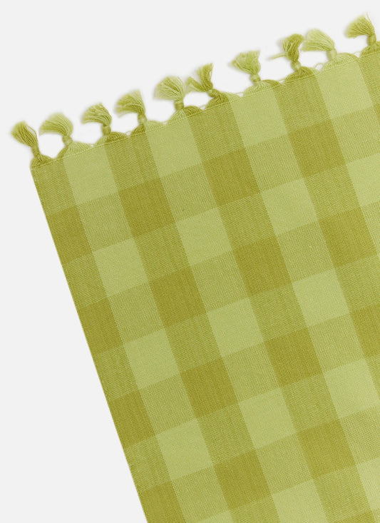 Gingham Citron Green Tablecloth