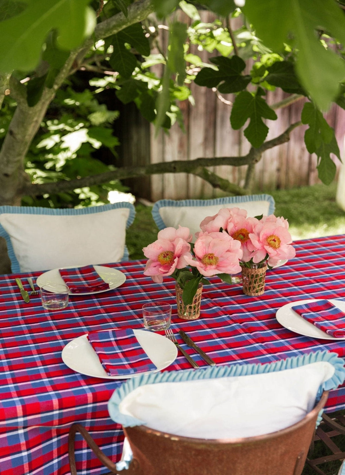 Betty Plaid Red Napkins