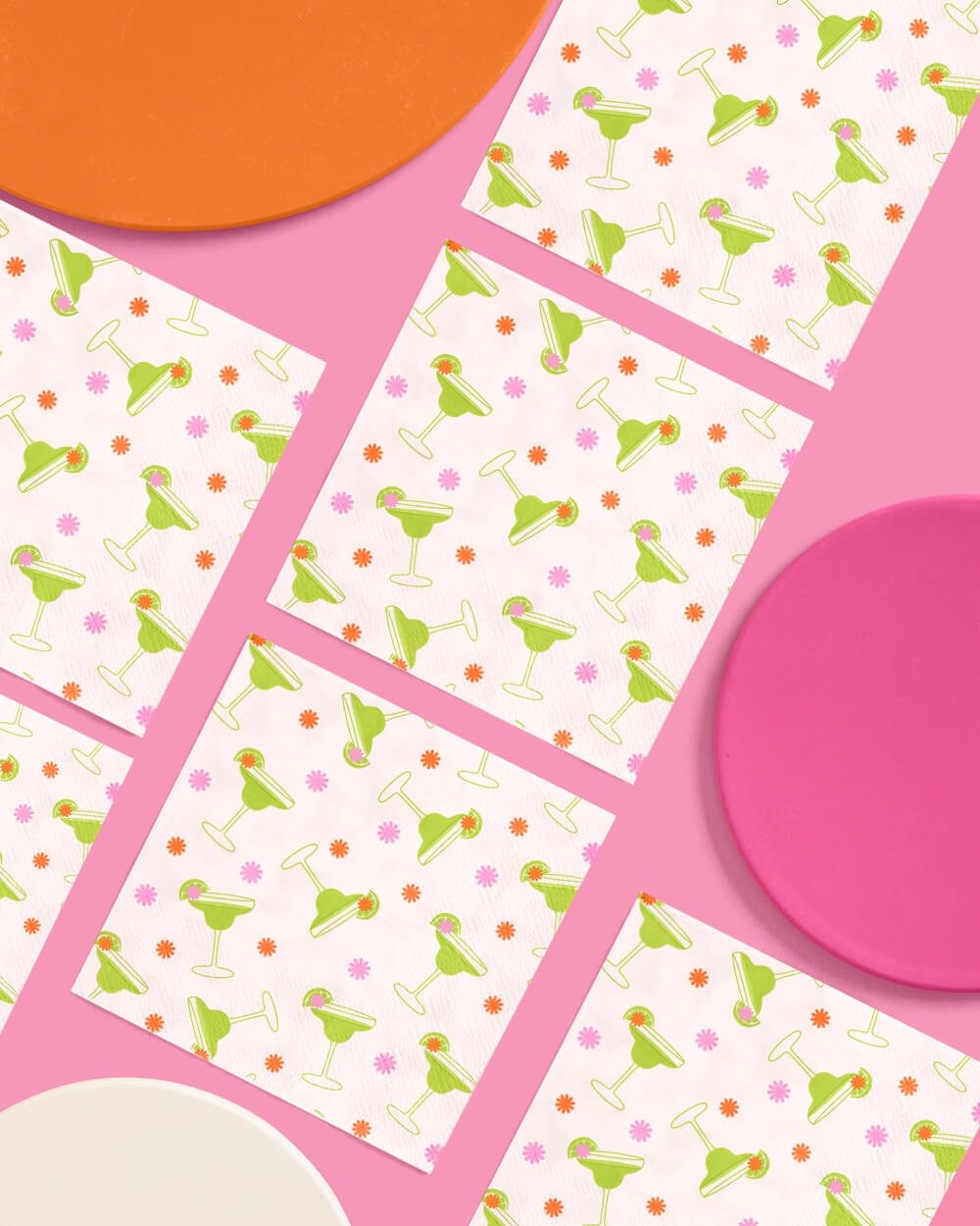 Margarita Print Cocktail Napkins