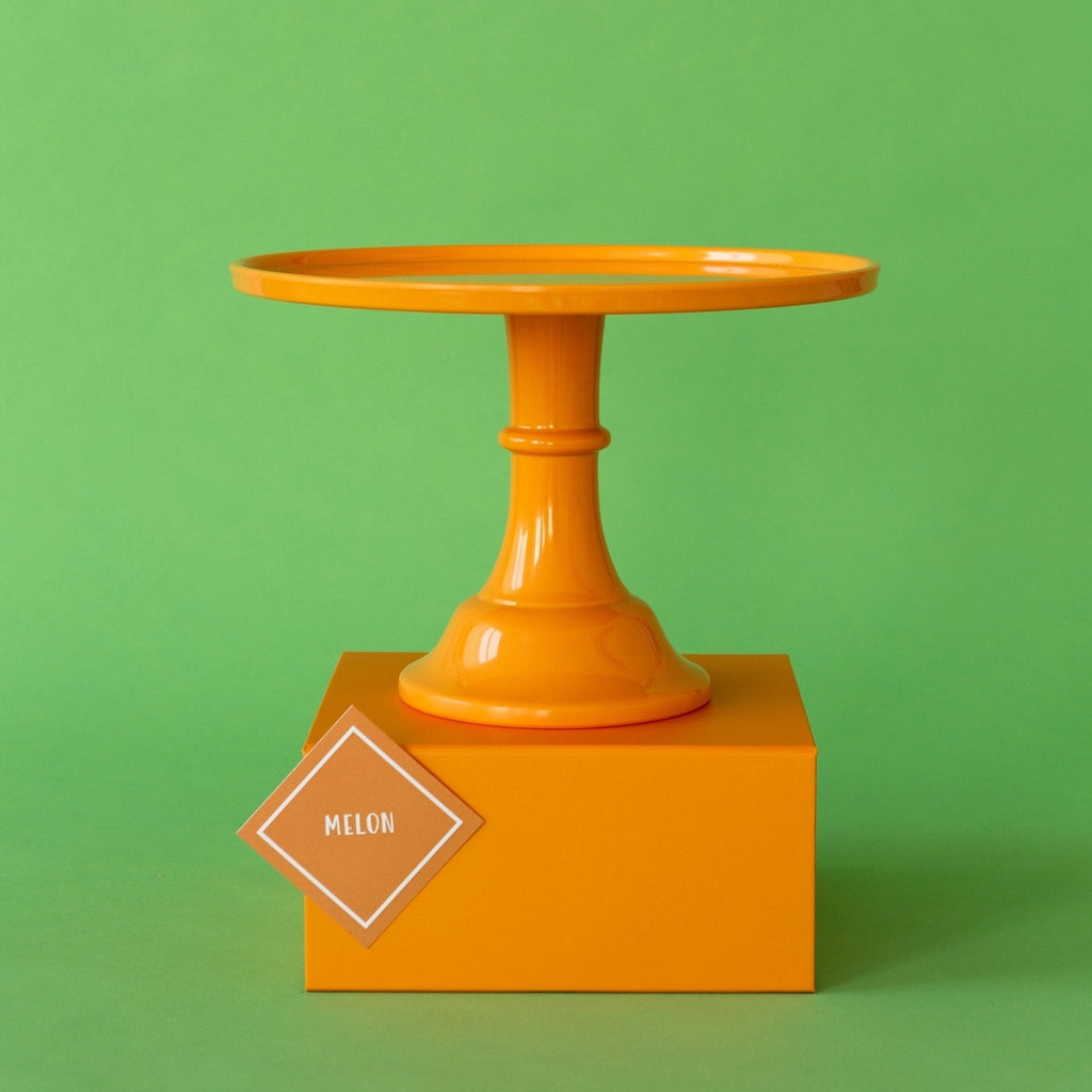 Large Orange Pedestal Melamine Cake Stand