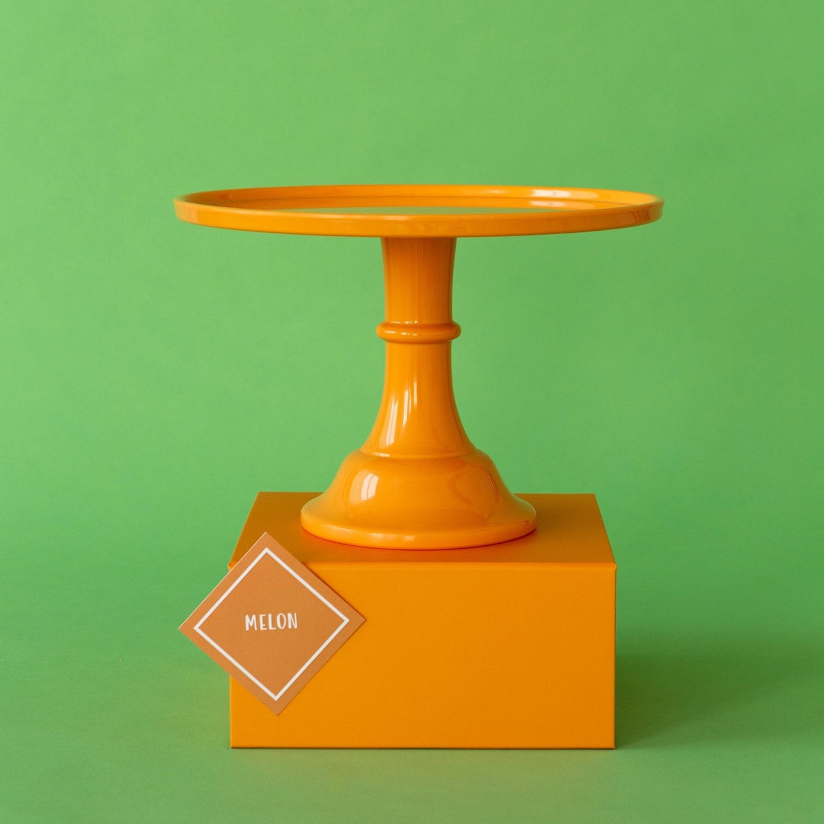 Large Orange Pedestal Melamine Cake Stand