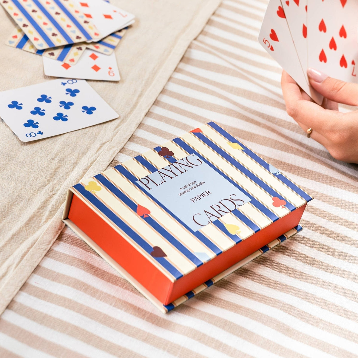 Suits & Stripes Playing Cards, Set of 2 Decks