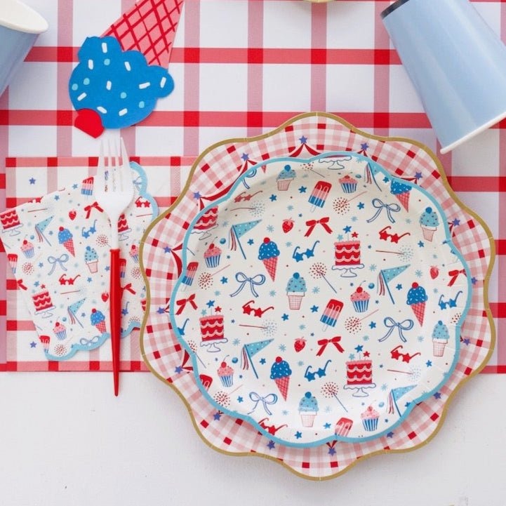 Fancy Red and White Cutlery