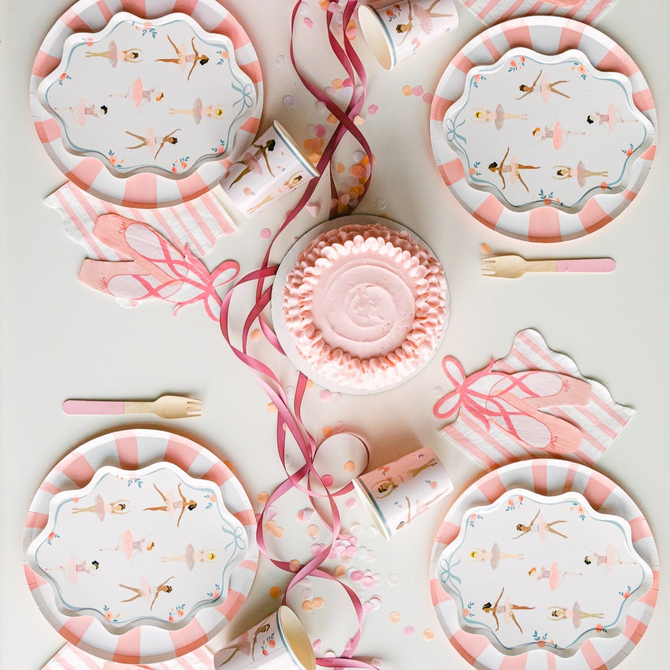 Ballerina Themed Party Plates