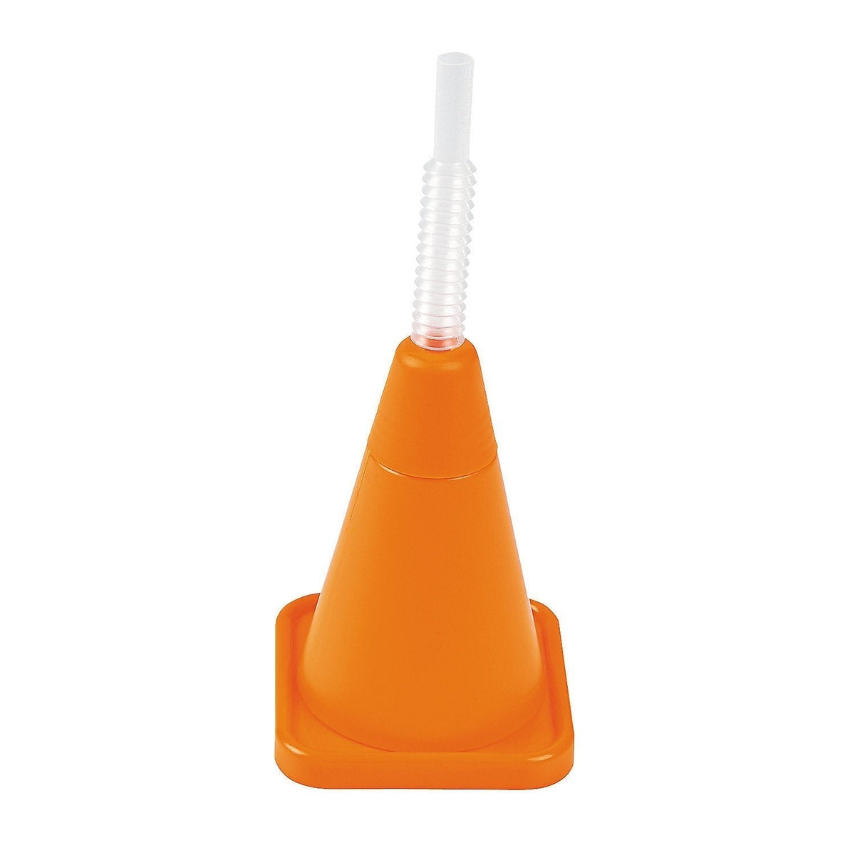 Construction Cone Cup with Straw