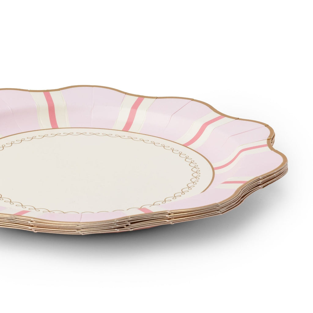 Petal Pink Regency Stripe Dinner Plates
