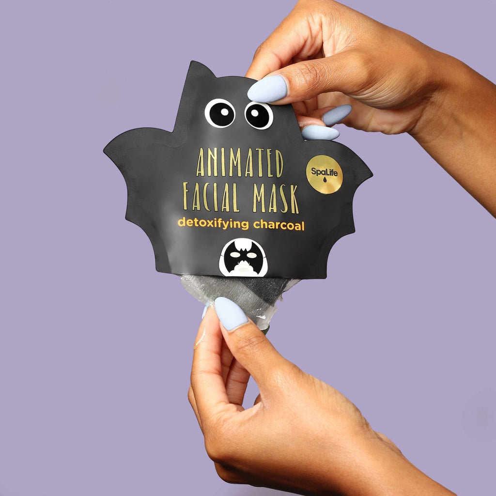 Charcoal Bat Halloween Face Mask