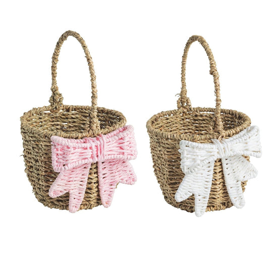Wicker Bow Easter Basket