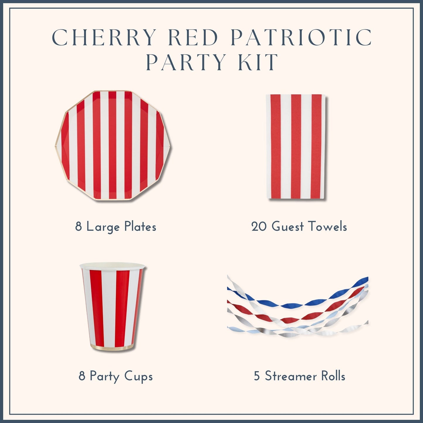 Cherry Red Patriotic Party Kit