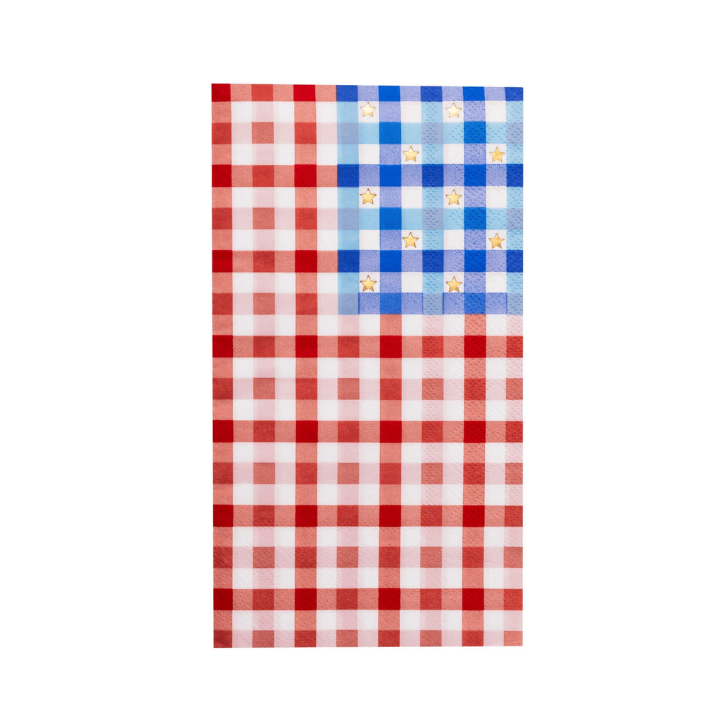 American Flag Gingham Guest Towels