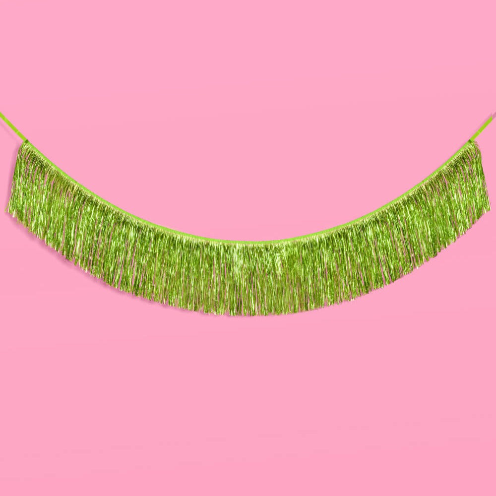 Lime Green Fringe Banner