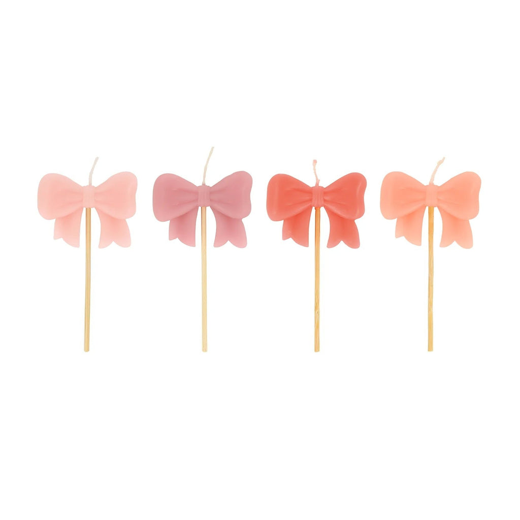 Pink Bow Shaped Candles